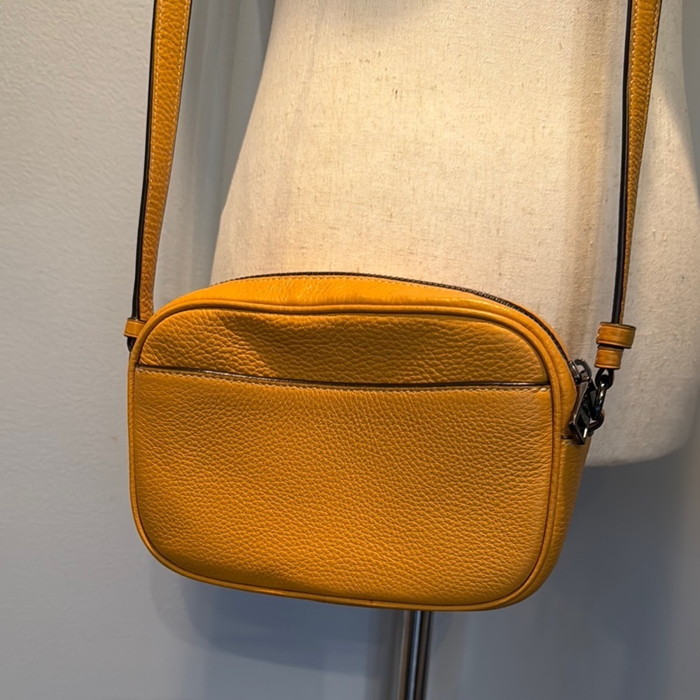 Coach Yellow and Red Crossbody Camera Bag with gunmetal accents EUC - Picture 6 of 17
